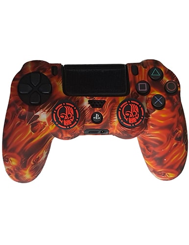 روکش دسته PS4 طرح جمجمه fiery skull - Image 2