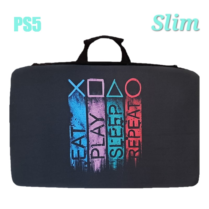 کیف حمل کنسول PS5 slim طرح eat play sleep repeat - Image 4