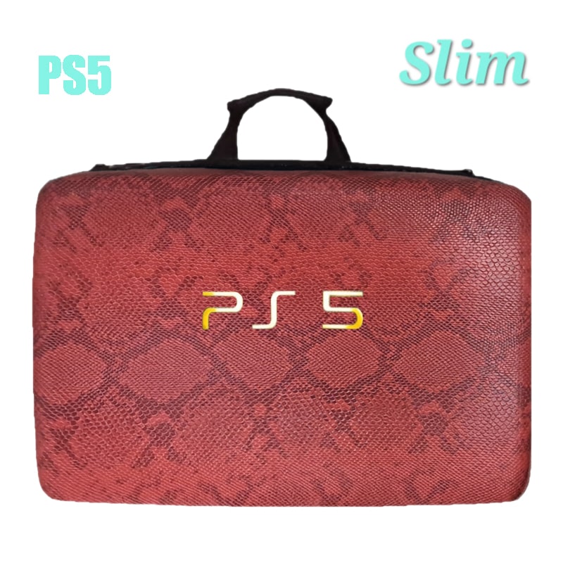 کیف چرمی حمل کنسول PS5 slim طرح پلنگی - Image 12