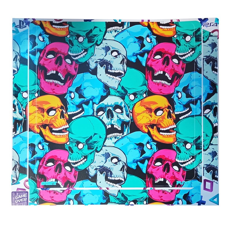برچسب کنسول PS4 (GO) طرح جمجمه رنگی SKULL - Image 2