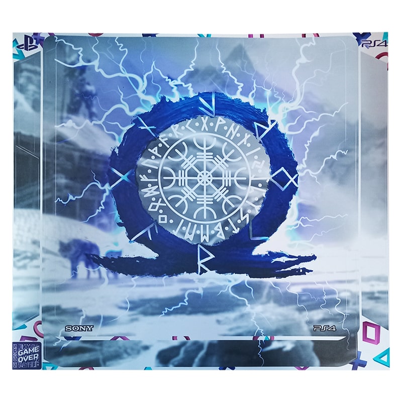 برچسب بدنه کنسول PS4 (GO) طرح خدای جنگ god of war - Image 3