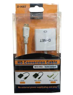 مبدل MINI HDMI به VGA دی نت مدل D3