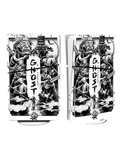 برچسب کنسول PS5 SLIM (GO) طرح شبح تسوشیما Ghost Of Tsushima