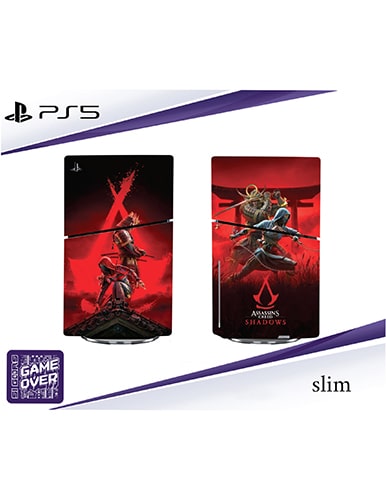 برچسب کنسول PS5 SLIM (GO) طرح Assassins Creed shadows - Image 2
