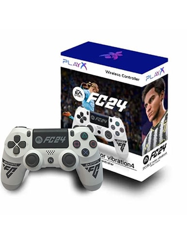 کنترلر بی سیم ps4 برند PLAY X طرح FC24 Blanc - Image 2