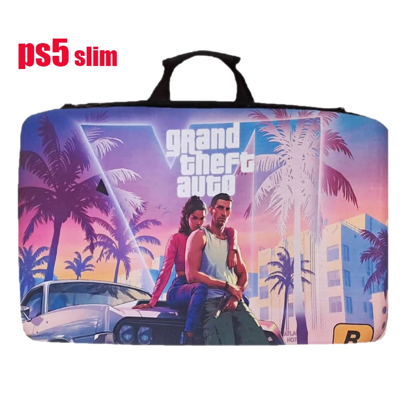 کیف حمل کنسول PS5 slim داخل مخمل طرح GTA - Image 4