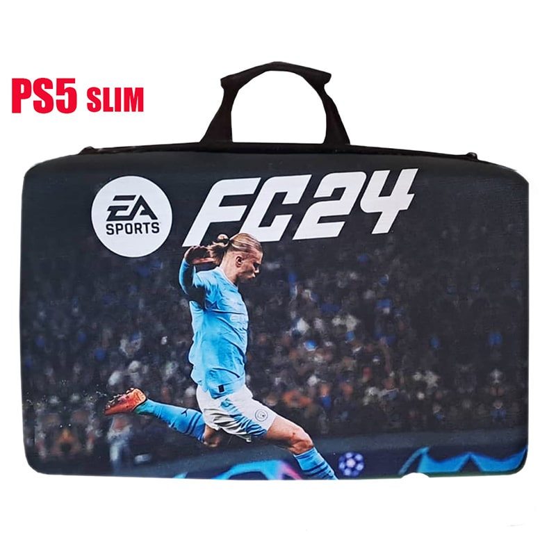 کیف حمل کنسول PS5 slim داخل مخمل طرح FC24 - Image 4
