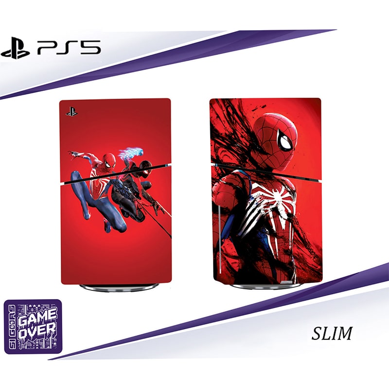 برچسب کنسول PS5 SLIM (GO) طرح مرد عنکبوتی spider man - Image 2