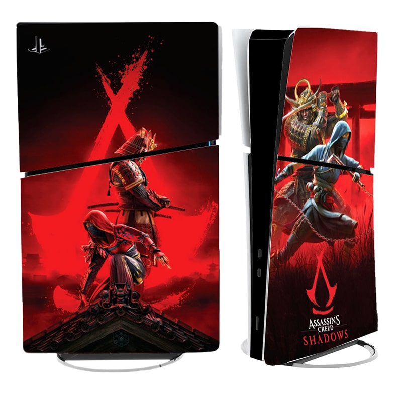 برچسب کنسول PS5 SLIM (GO) طرح Assassins Creed shadows - Image 3
