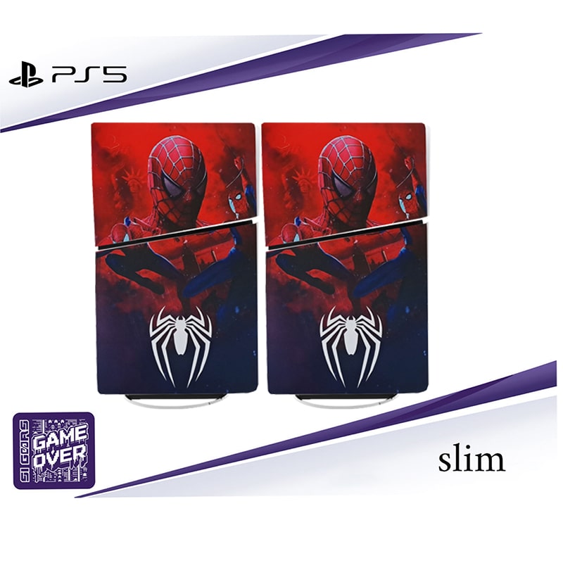 برچسب کنسول PS5 SLIM (GO) طرح 3 مرد عنکبوتی spider man - Image 2