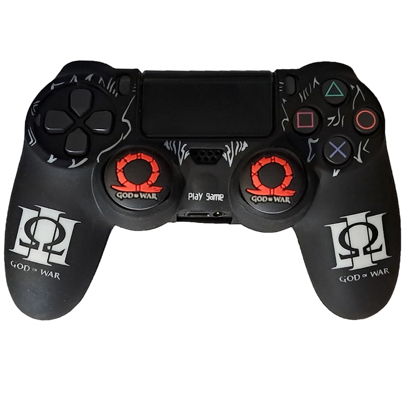 روکش دسته PS4 طرح God Of War سفید و زرد - Image 3