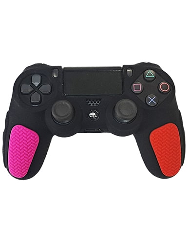 روکش دسته PS4 طرح ضد لغزش مشکی قرمز-صورتی