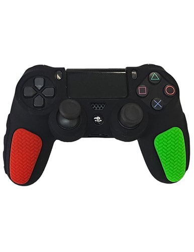 روکش دسته PS4 طرح ضد لغزش مشکی سبز-قرمز