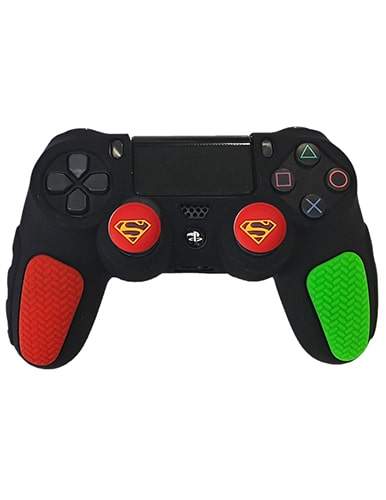 روکش دسته PS4 طرح ضد لغزش مشکی سبز-قرمز - Image 2