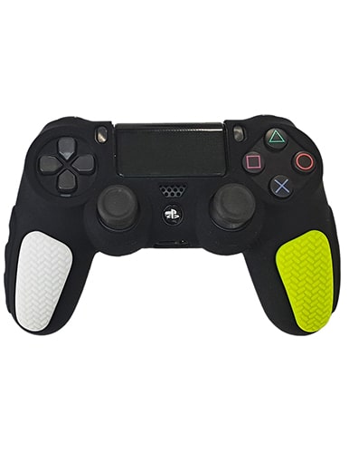 روکش دسته PS4 طرح ضد لغزش مشکی زرد-سفید