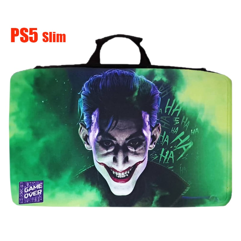 کیف حمل کنسول PS5 اسلیم طرح جوکر سبز joker - Image 4