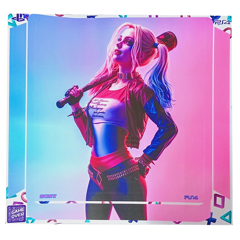 برچسب بدنه کنسول PS4 (GO) طرح Harley Quinn کد B - Image 2