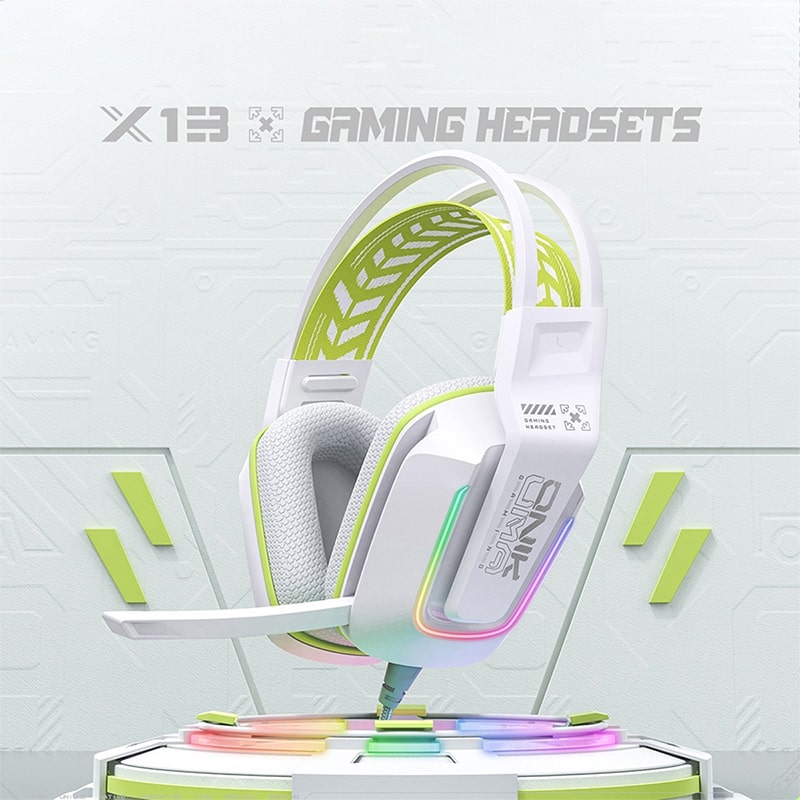 هدست گیمینگ اونیکوما مدل onikuma X13 RGB سفید - Image 7