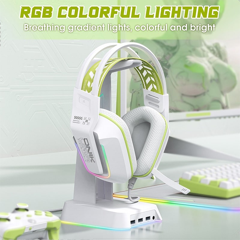 هدست گیمینگ اونیکوما مدل onikuma X13 RGB سفید - Image 6