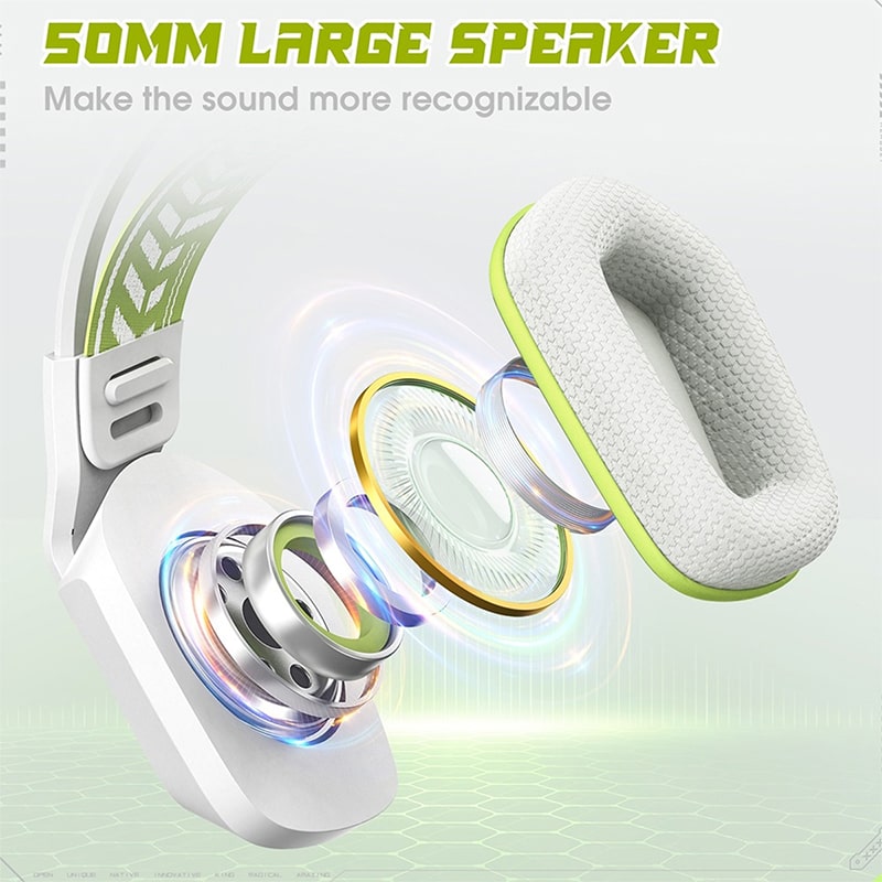 هدست گیمینگ اونیکوما مدل onikuma X13 RGB سفید - Image 4