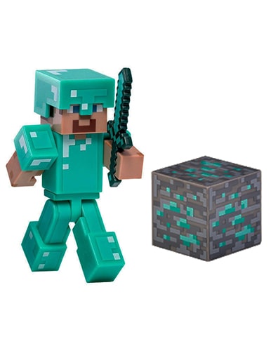 اکشن فیگور ماینکرافت استیو با زره الماس Steve