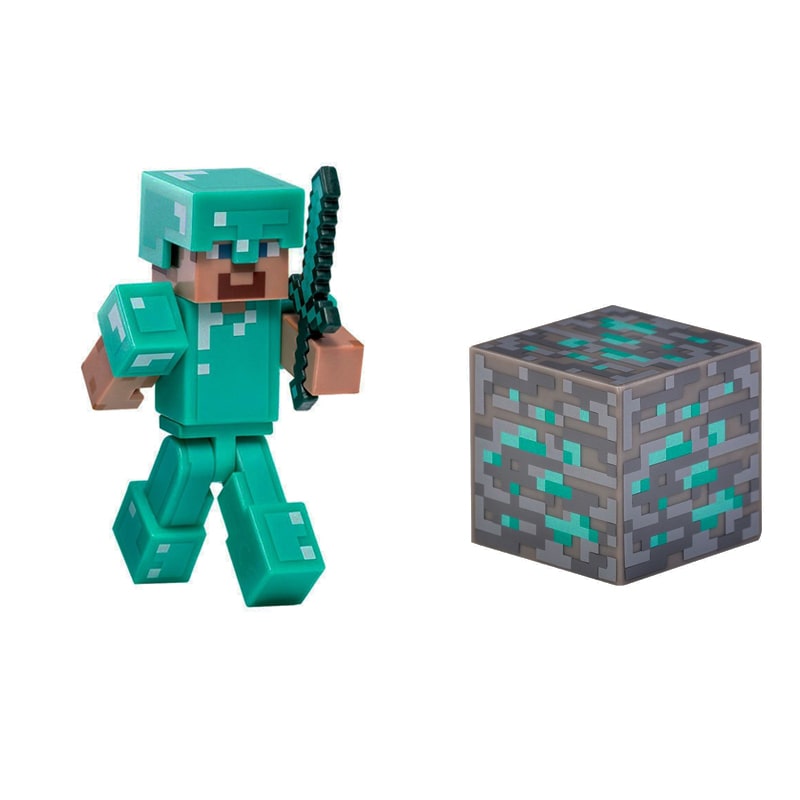 اکشن فیگور ماینکرافت استیو با زره الماس Steve - Image 3