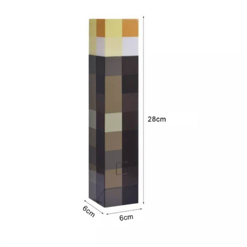 چراغ خواب اتاق کودک طرح مشعل Minecraft - Image 2