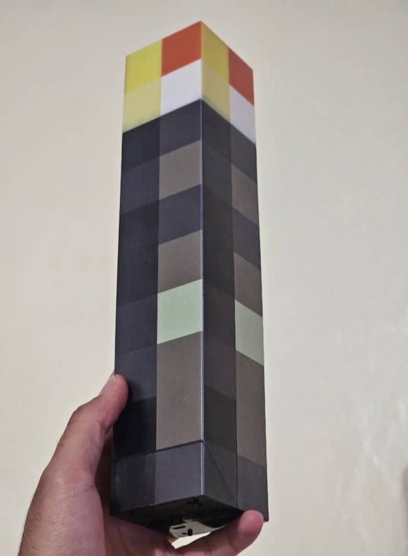 چراغ خواب اتاق کودک طرح مشعل Minecraft - Image 3