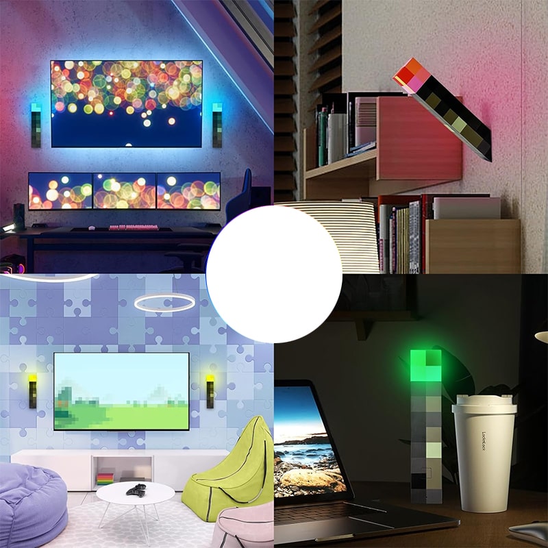 چراغ خواب اتاق کودک طرح مشعل Minecraft - Image 4