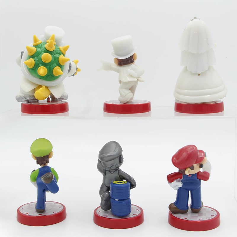 فیگور عروسی ماریو با پایه Super Mario مجموعه 6 عددی - Image 2