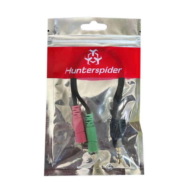 مبدل 2 به 1 جک 3.5 میلیمتری هدست برند Hunterspider - Image 2