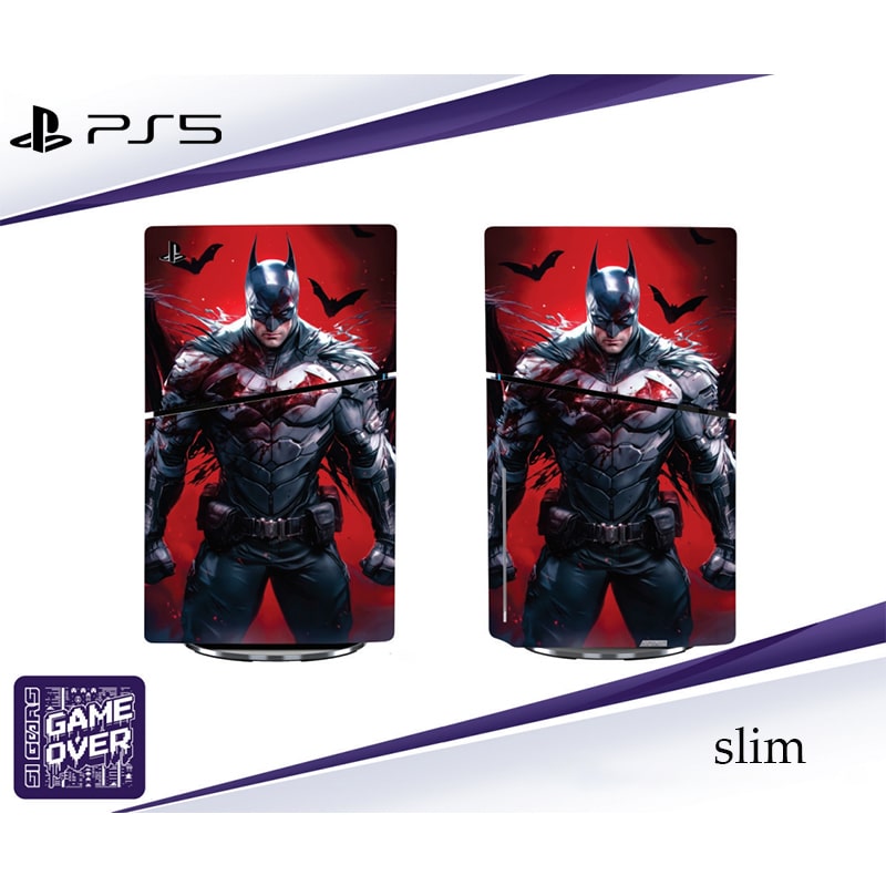 برچسب کنسول PS5 SLIM (GO) طرح بتمن BATMAN - Image 2