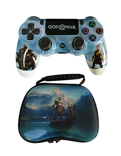 دسته بی سیم PS4 برند Play X طرح GOD OF WAR با کیف