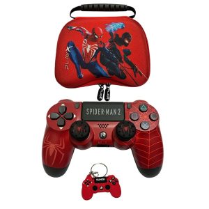 دسته بی سیم PS4 برند Play X طرح Spider-Man با کیف