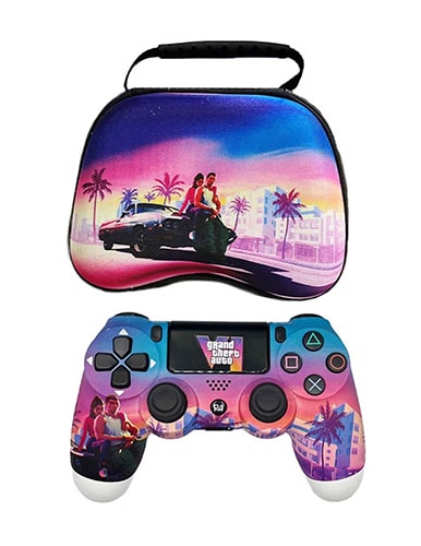 دسته بی سیم PS4 برند Play X طرح GTA با کیف