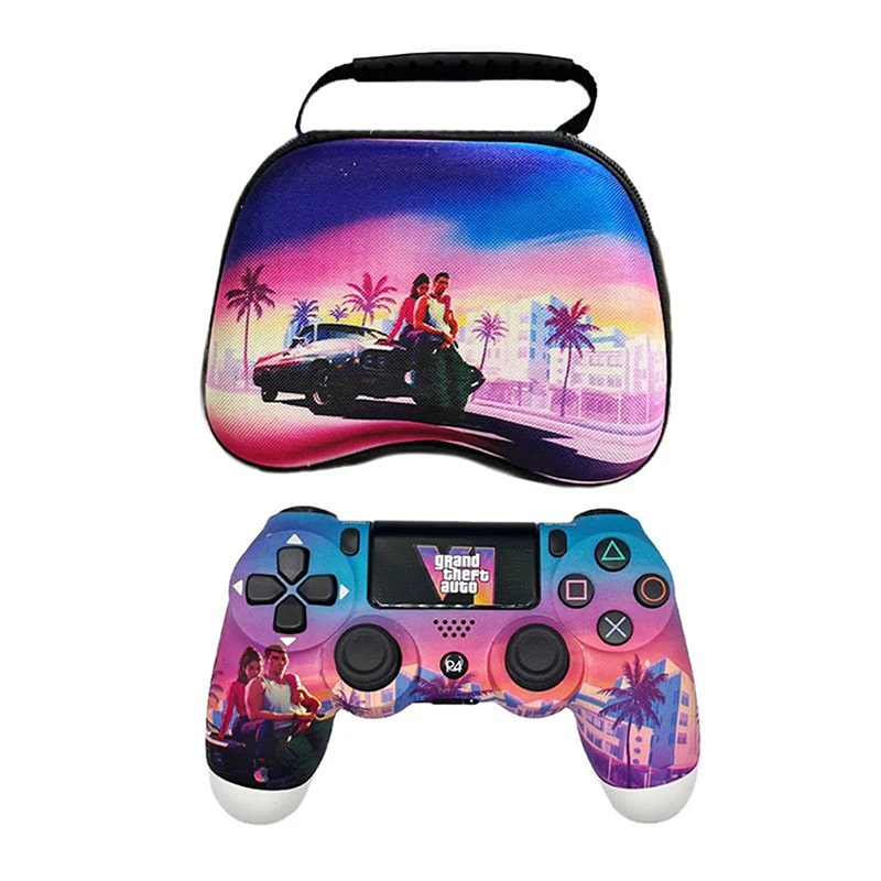 دسته بی سیم PS4 برند Play X طرح GTA با کیف - Image 6