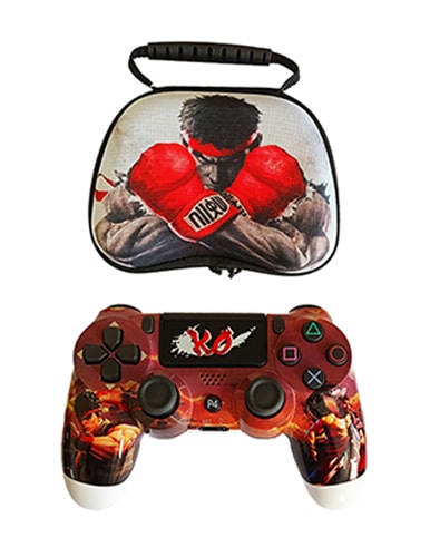 دسته بی سیم PS4 برند Play X طرح Street Fighter با کیف