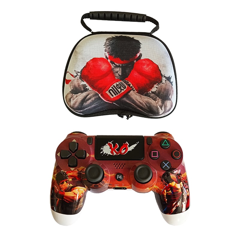 دسته بی سیم PS4 برند Play X طرح Street Fighter با کیف - Image 4