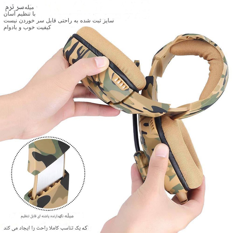 هدست گیمینگ ارتشی اونیکوما مدل ONIKUMA K1B - Image 10