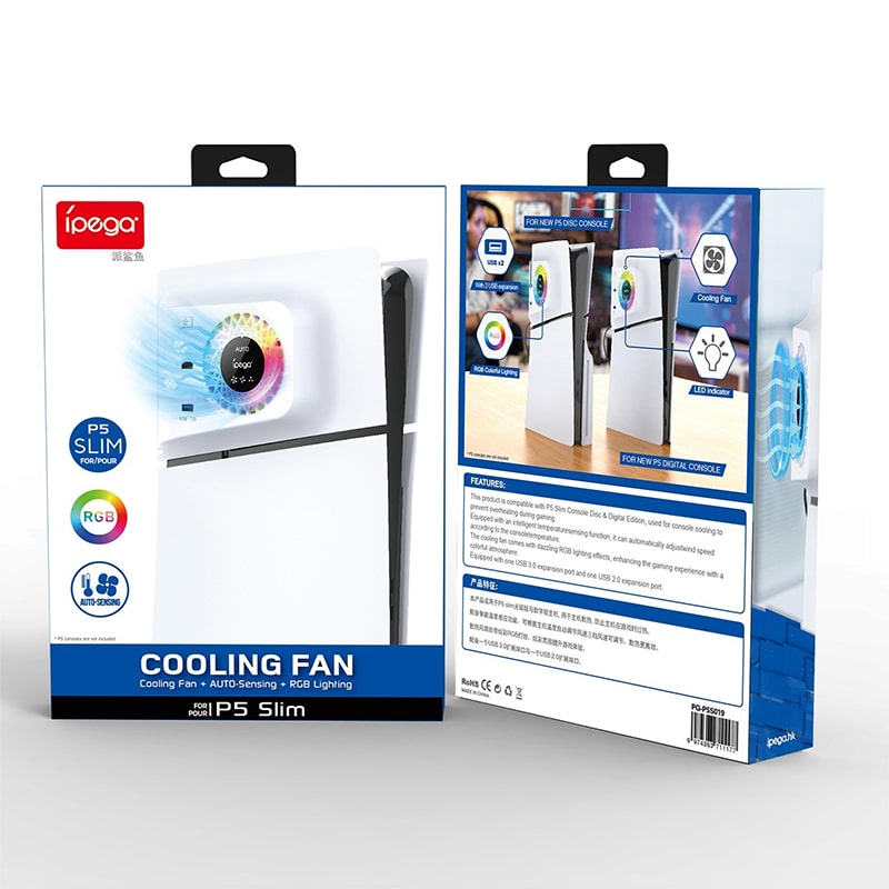 فن خنک کننده PS5 Slim مدل Ipega PG-P5S019 RGB - Image 2