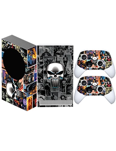 برچسب کنسول Xbox series s Game Over طرح PUNISHER