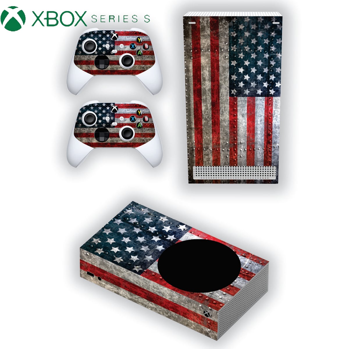 برچسب کنسول Xbox series s Game Over طرح پرچم آمریکا - Image 3