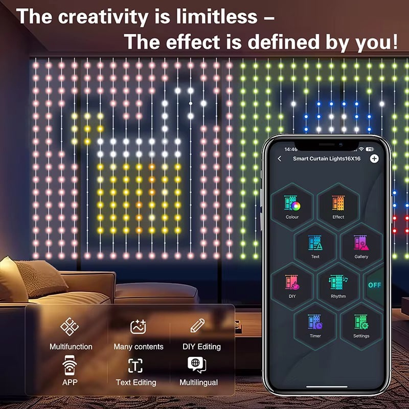 ریسه هوشمند RGB پرده ایی مدل HCL-001 - Image 2