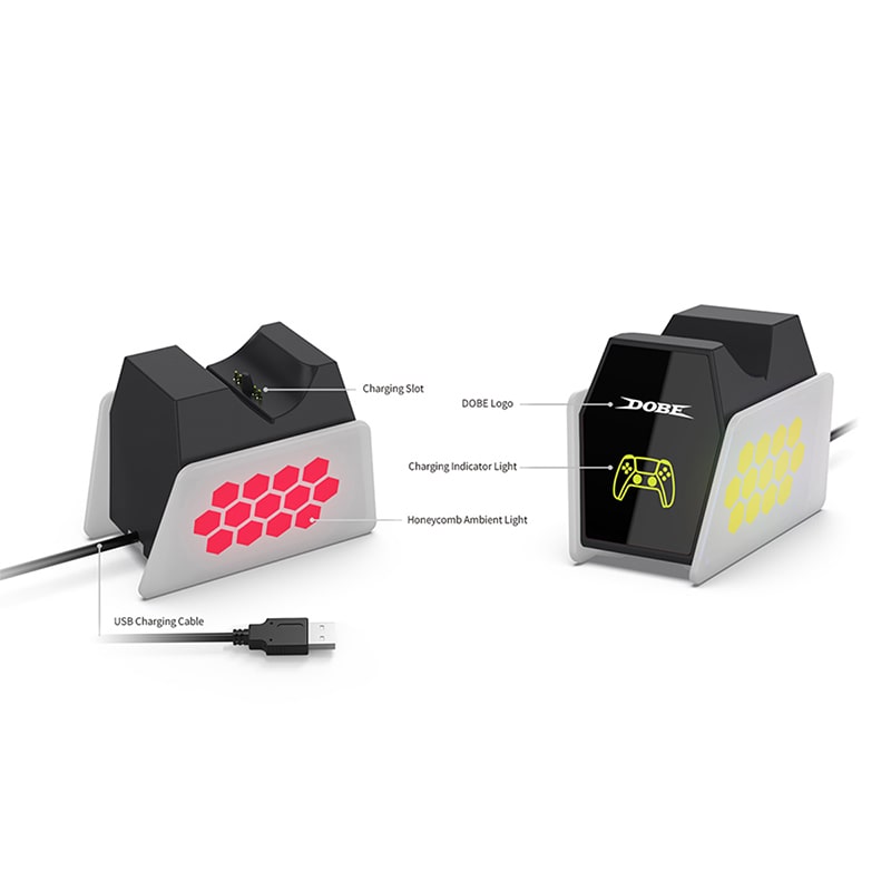 پایه شارژر RGB دسته PS5 مدل DOBE TP5-35132 - Image 5