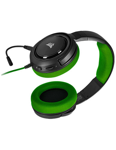 هدست بازی کورسیر مدل HS35 Stereo Green - Image 3