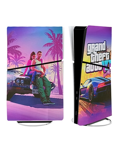 برچسب کنسول PS5 SLIM (GO) طرح GTA SIX