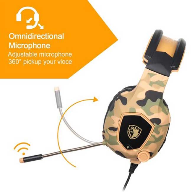 هدست گیمینگ سادس SADES مدل SA-818 خاکی ارتشی - Image 5