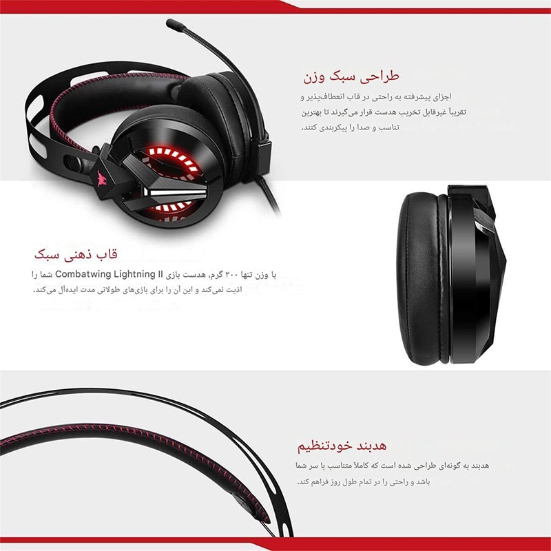 هدست گیمینگ سیمی مدل Combatwing M180 PRO - Image 9