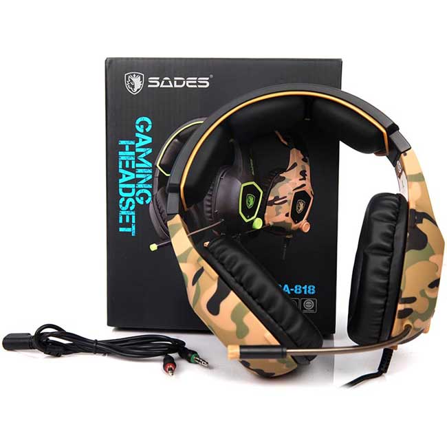هدست گیمینگ سادس SADES مدل SA-818 خاکی ارتشی - Image 3