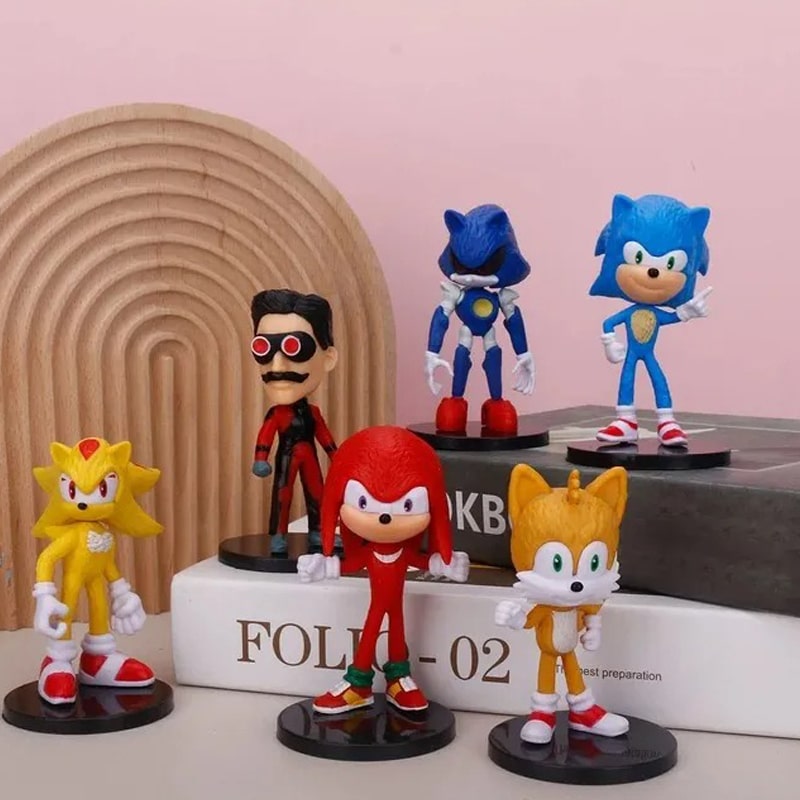مینی فیگور پایه دار سونیک sonic ست 6 عددی - Image 3